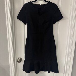 Banana Republic Black Mini Dress with Ruffle Hem